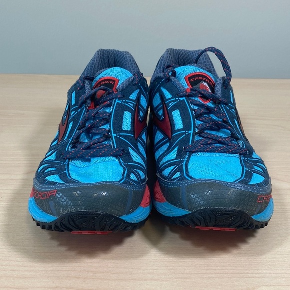 Brooks Cascadia Women's Athletic Trail Running Shoes - Blue and Red - Picture 2 of 9